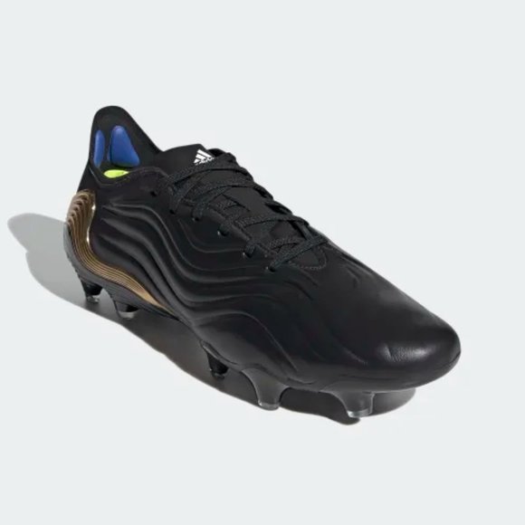Adidas Copa Sense.1 FG 'Black Gold Metallic' FW7921 Leather Soccer Cleats